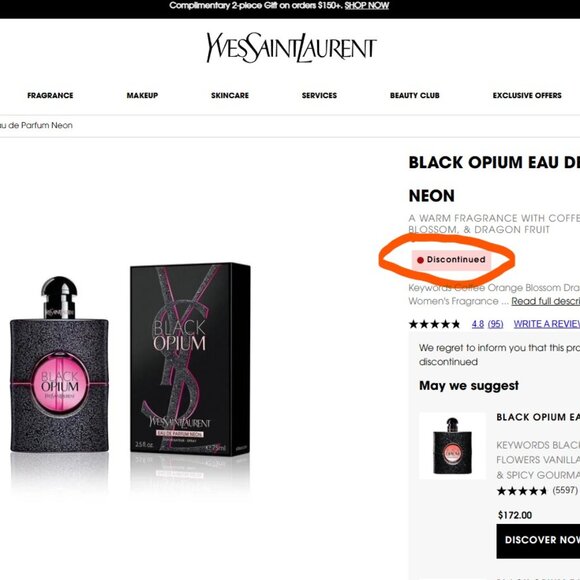 YSL Black Opium Neon Perfume by Yves Saint Laurent - 1.0 oz Eau De Parfum Spray - Picture 2 of 8